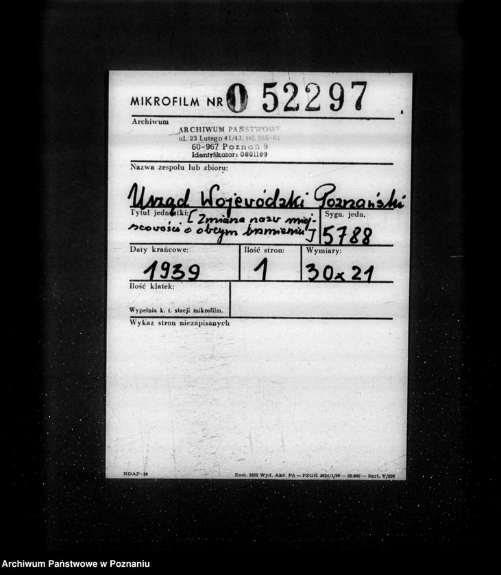 Obraz 2 z jednostki "/Zmiana nazw miejscowości o obcym brzmieniu/"