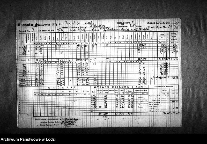 Obraz 9 z jednostki "[Kuchnie przy ul. Ciesielskiej 2, 9, 18. Działalność kuchni, personel, konsumenci, kontrole]"