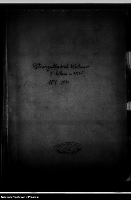 Obraz 4 z jednostki "Steingutfabrik Kolmar [bilans za 1939 r.]."