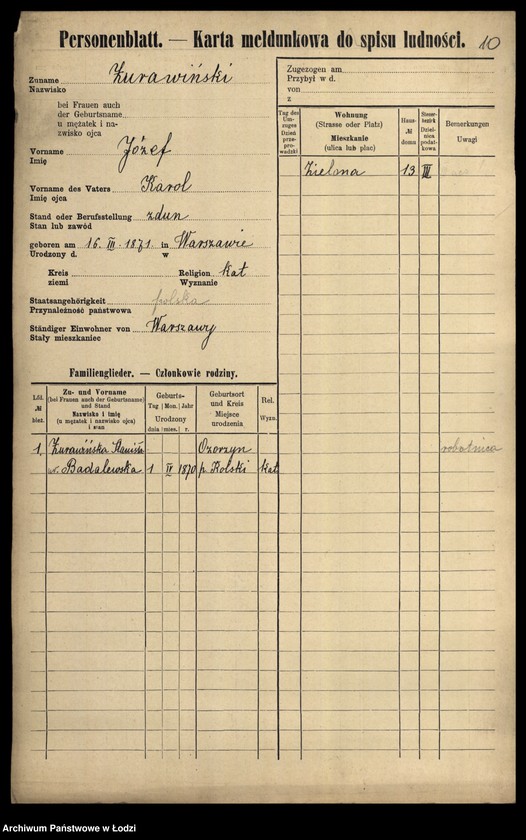 image.from.unit.number "[Spis ludności Łodzi] Żórawiak - Zybrand"