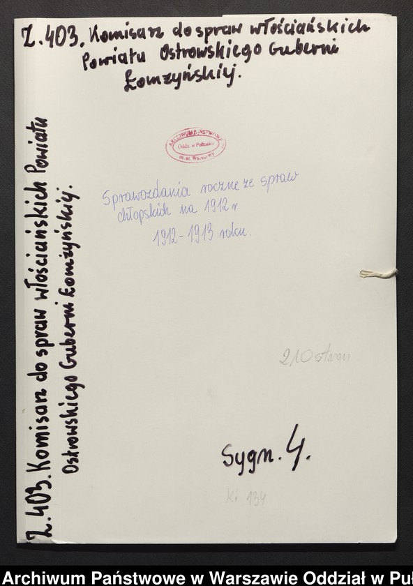 image.from.unit.number "Sprawozdania roczne ze spraw chłopskich na 1912 rok"