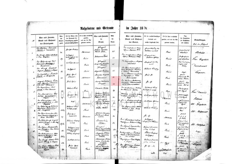 Obraz 7 z jednostki "[Księga metrykalna małżeństw z lat 1871-1936]"