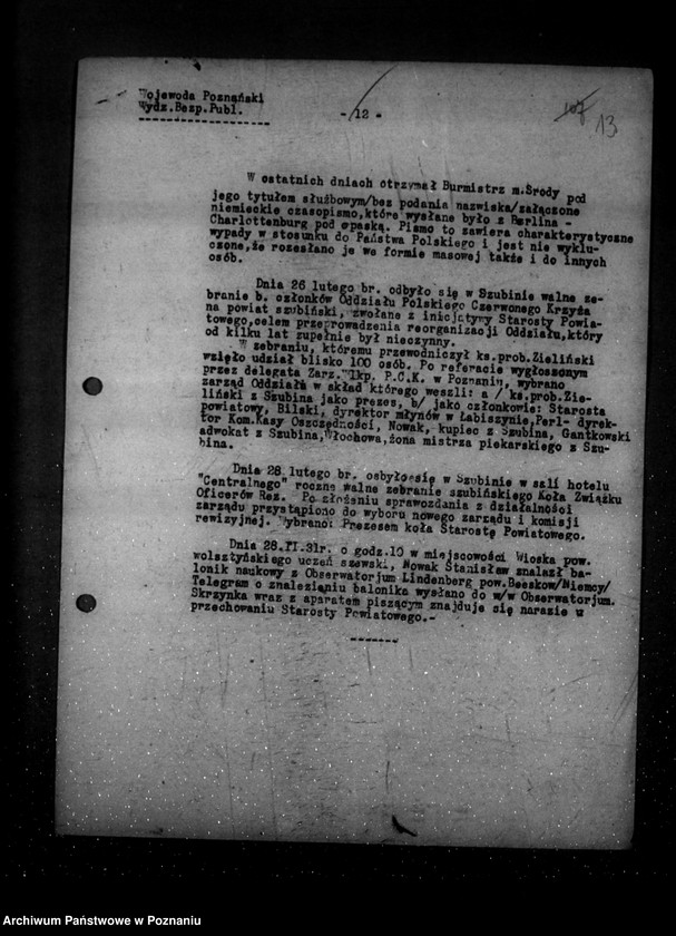 Obraz 17 z jednostki "Sprawozdania sytuacyjne tygodniowe ze stanu bezpieczeństwa za czas od 27 lutego do 7 maja 1931 r. /nr 9-17/"