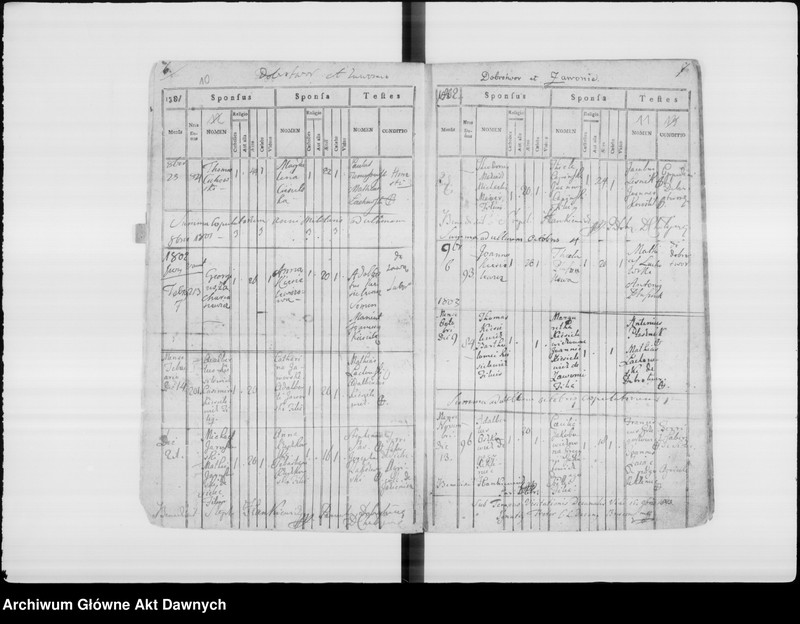 image.from.unit.number "Parafia: Dobrotwór. Dekanat: Busk. Księga metrykalna ślubów dla miasta Dobrotwór i wsi Zawonie 1788-1876, wsi: Sielec Bieńków 1786-1887, Chołojów i Niestanice 1787-1887. Tom I."