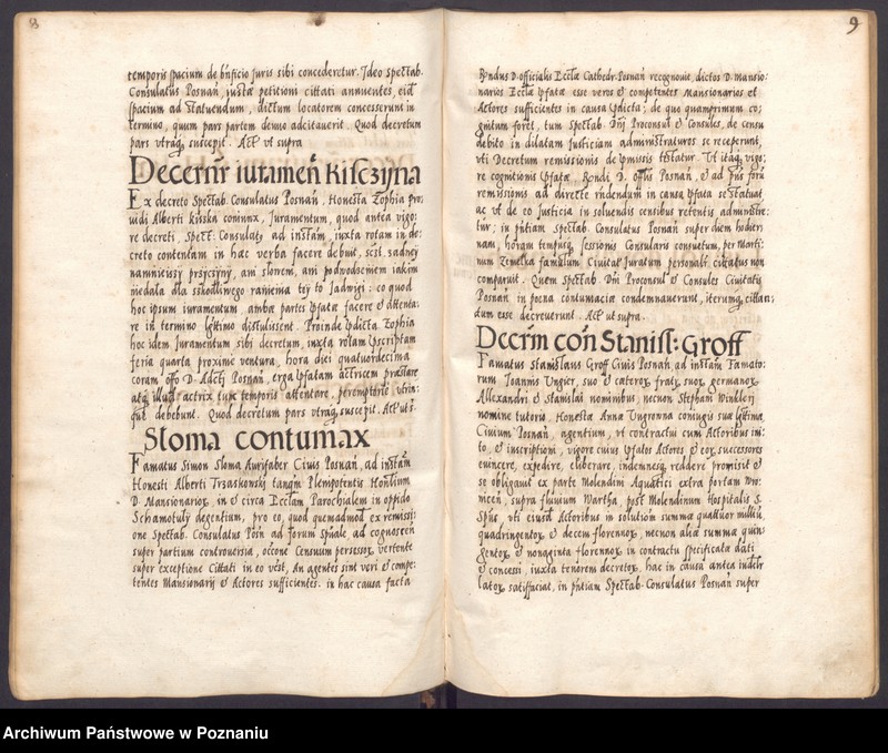 Obraz 14 z jednostki "Acta sequentia coram spectabili consulatu civitatis Posnaniensis."