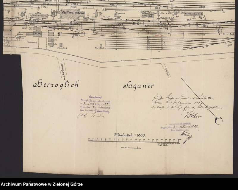 Obraz 7 z jednostki "Bahnhof. Bauakten - Bahnhof in Sagan"