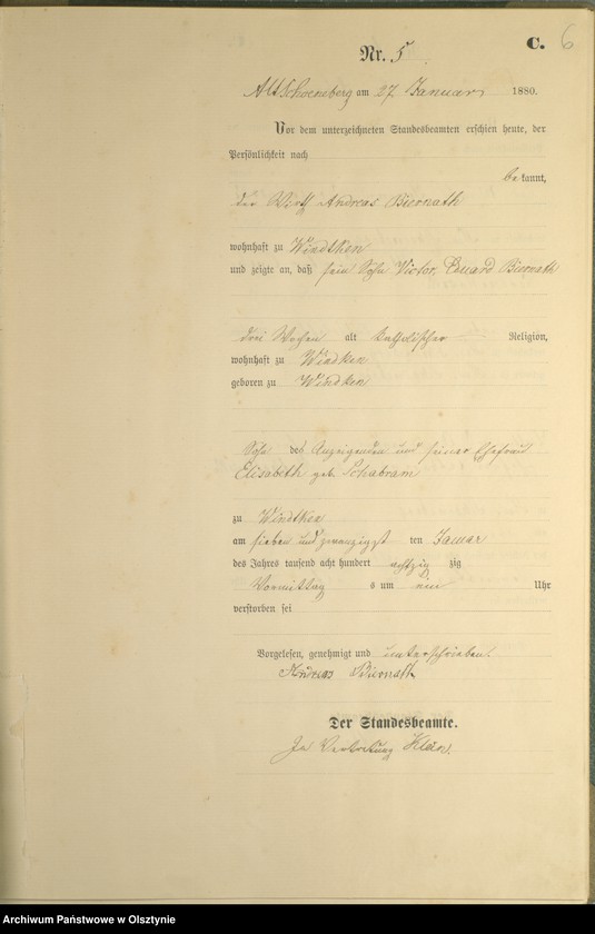 Obraz 8 z jednostki "Sterbe-Haupt-Register Nr 1 - 49"