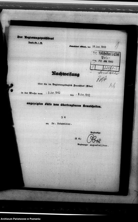 Obraz 5 z jednostki "Nachweisungen der Fälle von übertragbaren Krankheiten"