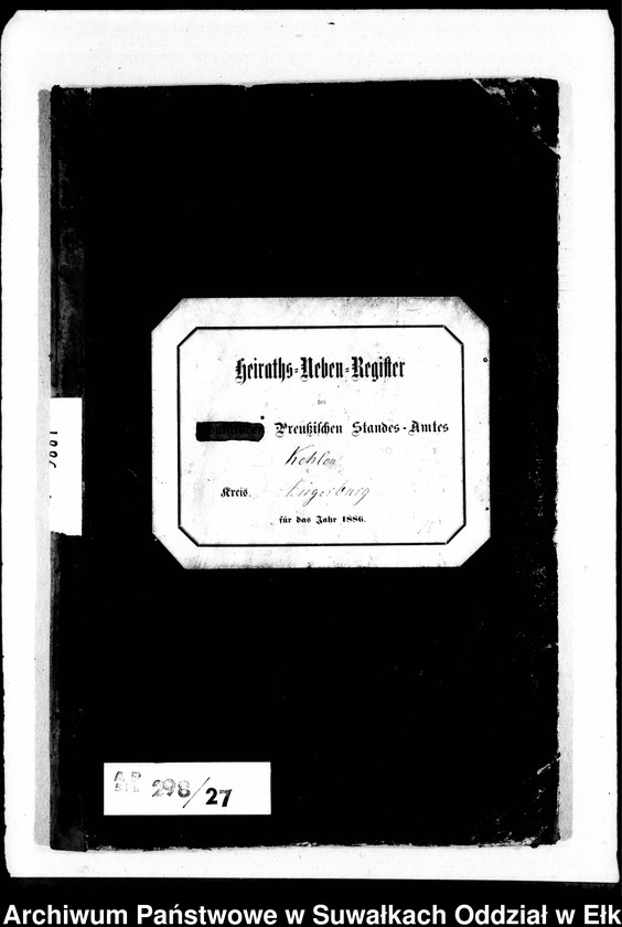 image.from.unit.number "Heiraths-Neben-Register des Preussischen Standes-Amtes Kehlen Kreis Angerburg"