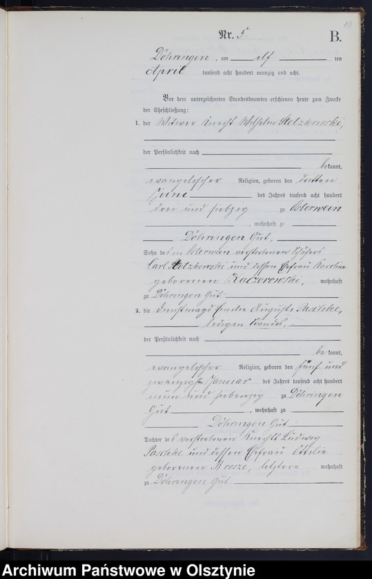 image.from.unit.number "Heiraths-Neben-Register Nr 1 - 20"