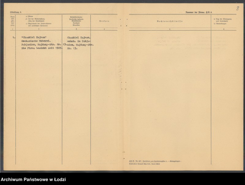 Obraz 10 z jednostki "Chaskiel Hajman- tkalnia mechaniczna"