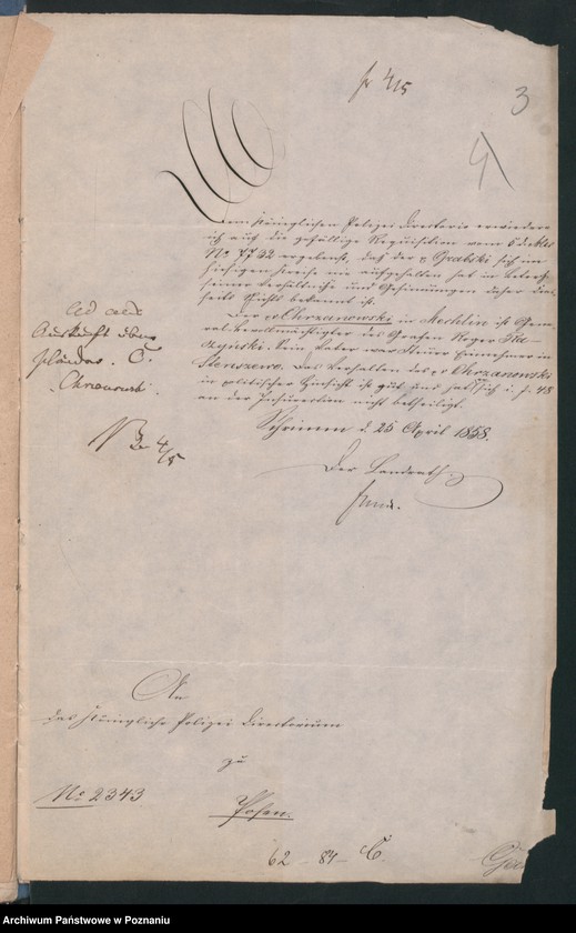 Obraz 6 z jednostki "A. betr. Auskunft über Inländer Lit. C /Namen-Rotulus vorgeheftet/"