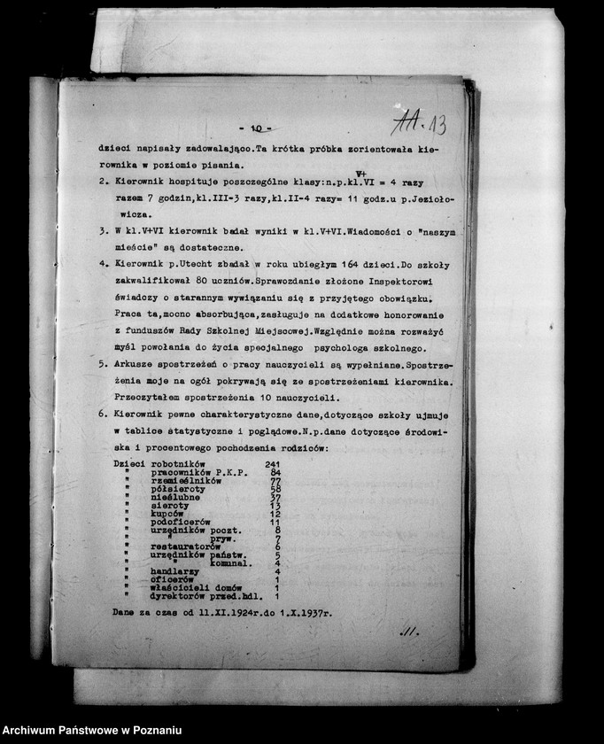 Obraz 17 z jednostki "[Sprawozdania z wizytacji szkół specjalnych, kursów wakacyjnych WKN i tym podobne]"