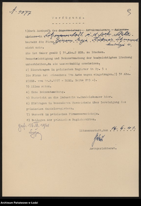 Obraz 11 z jednostki "Binem Szaja Kutner – sprzedaż materiałów piśmiennych"