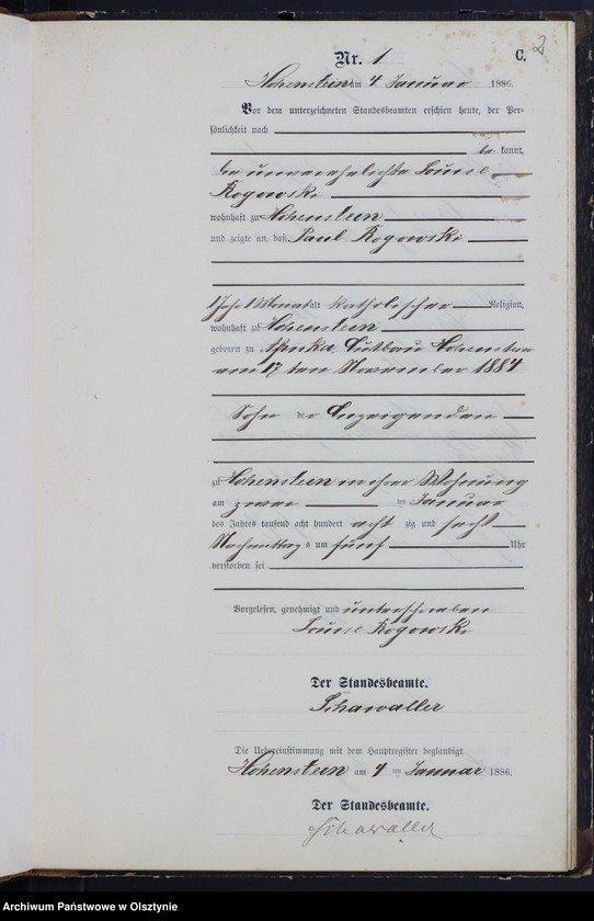 image.from.unit.number "Sterbe-Neben-Register Nr 1 - 73"