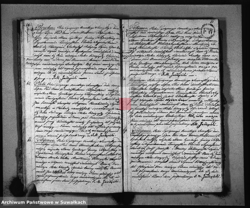 Obraz 14 z jednostki "Akta Zeszłych Gminy Filipowskiey od 1-go Stycznia 1816 R-u"