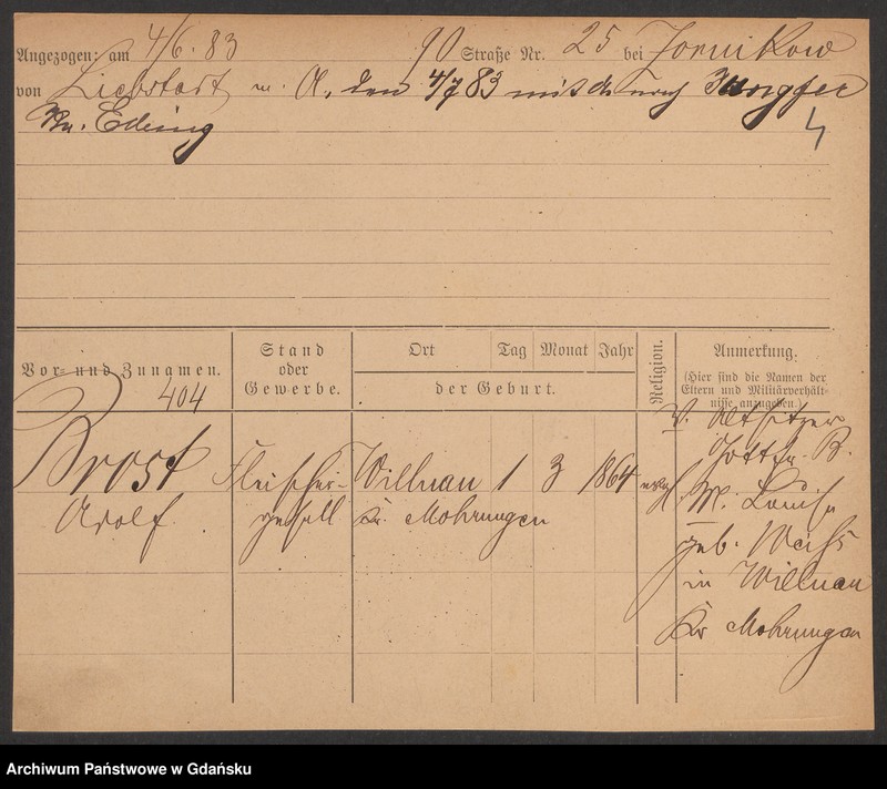 image.from.unit.number "Karty meldunkowe: Bross - Brünnert"