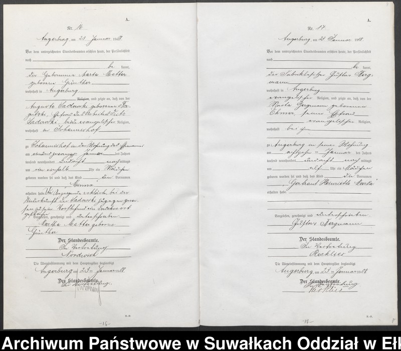 image.from.unit.number "[Geburts-Neben-Register des Preussisches Standes-Amtes Angerburg Kreis Angerburg]"