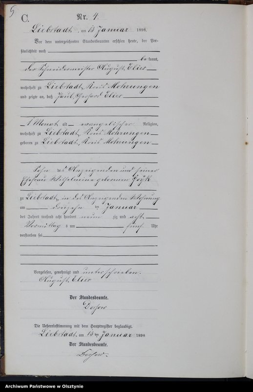 image.from.unit.number "Sterbe-Neben-Register Nr 1 - 46"