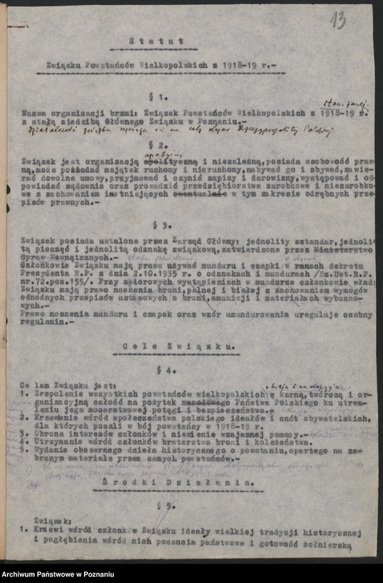 Obraz 17 z jednostki "Statut Związku i jego zmiany."