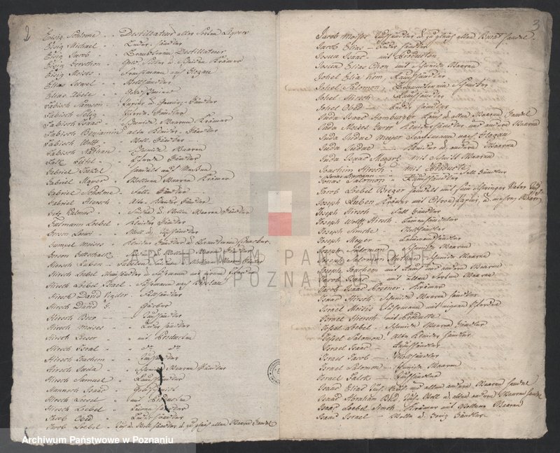 Obraz 3 z jednostki "Register der jüdischen Handelslute; język niemiecki"