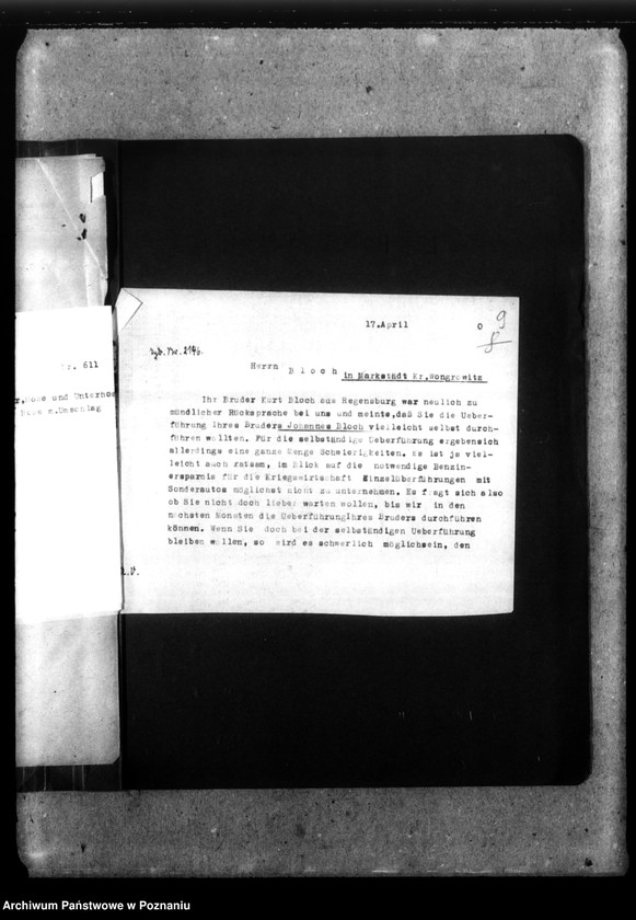 Obraz 13 z jednostki "Johannes Bloch aus Jarotschin (Jarocin)"