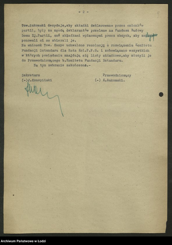 Obraz 10 z jednostki "Koło kolejowe PPS Kutno- protokoły, sprawozdania. Protokoły [z zebrań] aktywu zawodowego."