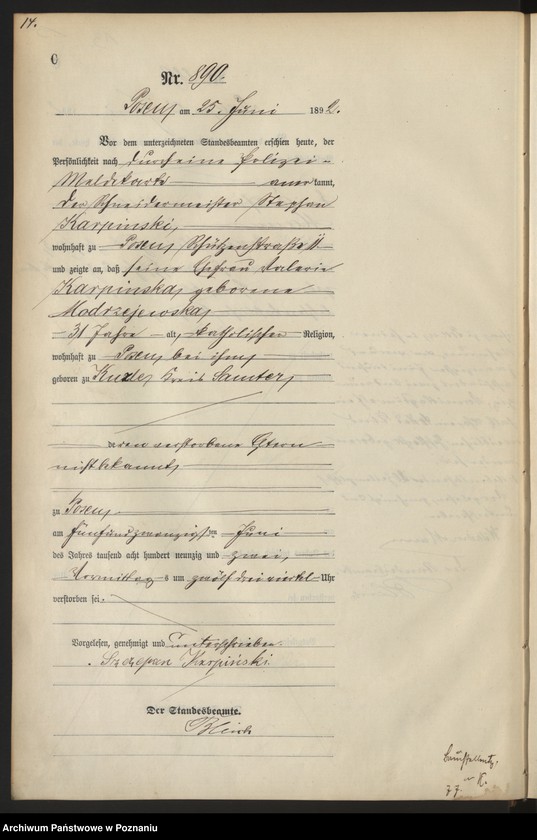 Obraz 17 z jednostki "Księga zgonów t. III"