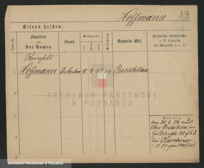 Obraz 19 z jednostki "Hofman (samotni mężczyźni)"