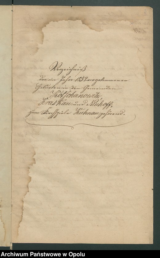 image.from.unit.number "General-Acten des Königlichen Kreis-Gerichts zu Rosenberg O/S. betreffend die Einforderung der Kirchen-Duplicate der katholischen Filialkirche zu Kotschanowitz [chrzty i zgony 1854-1868 oraz śluby 1850-1868"