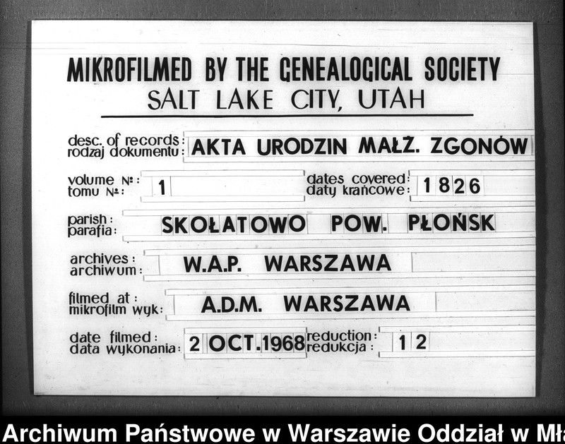 image.from.unit.number "Akta urodzeń, małżeństw, zgonów"