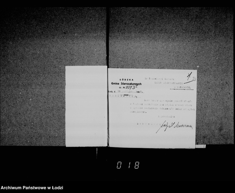 Obraz 6 z jednostki "Akta dotyczące zwolnienia dokumentów gminnych od opłat stemplowych"