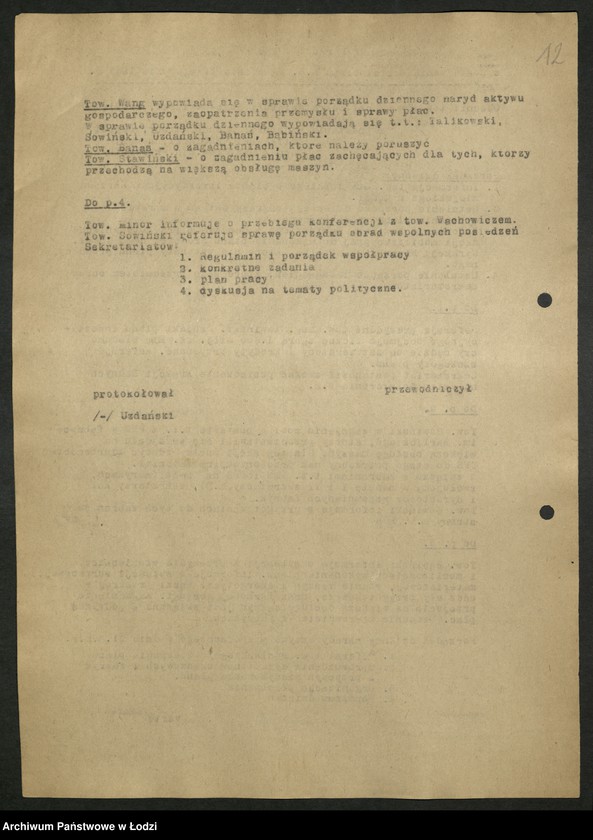 Obraz 13 z jednostki "Protokoły z posiedzeń Sekretariatu KŁ"