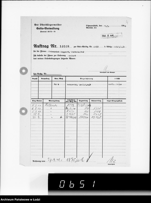 Obraz 8 z jednostki "Aufträge 10501- 10590"