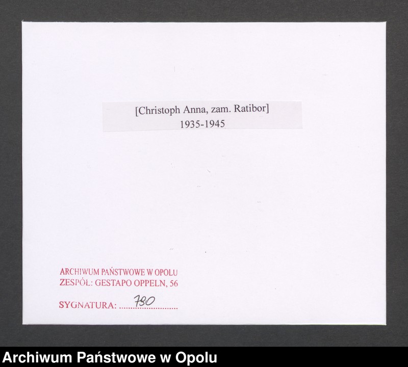 Obraz 2 z jednostki "[Christoph Anna, zam. Ratibor]"