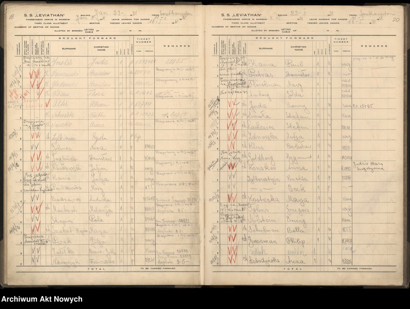 image.from.unit.number "Księga pasażerów wyjeżdżających na SS Leviathan."