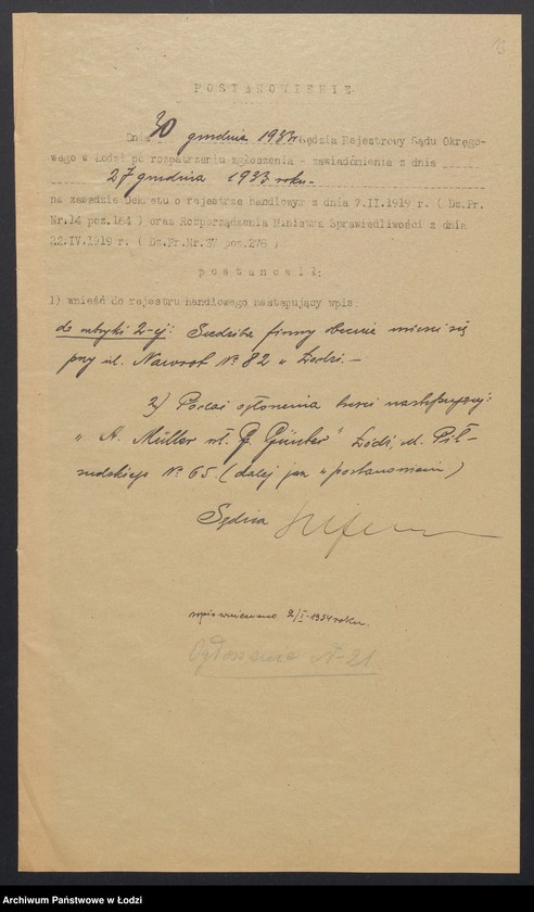 Obraz 15 z jednostki "A. Müller - - G. Günter – skład mebli"