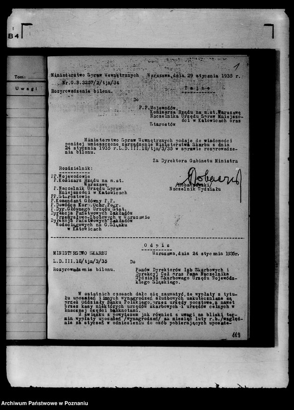 Obraz 5 z jednostki "Zbiór ogólników i zarządzeń Ministerstwa Spraw Wewnętrznych"