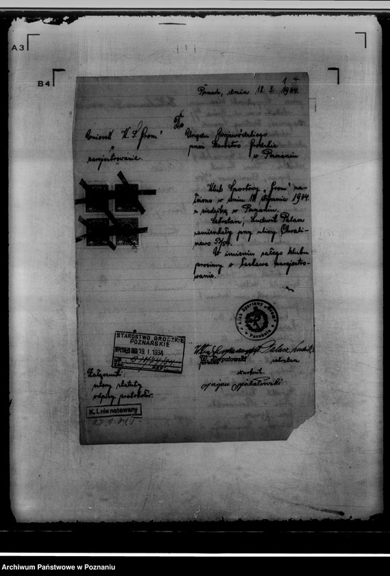 Obraz 5 z jednostki "/Klub Sportowy,,Grom" w Poznaniu/"