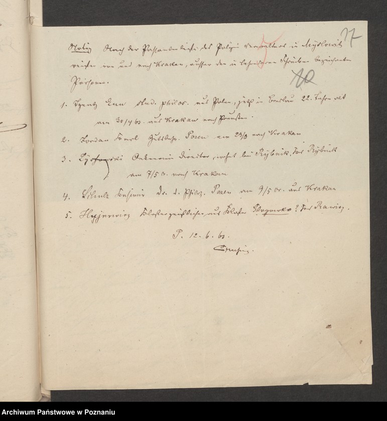 Obraz 20 z jednostki "A. betr. Sammlungen und Werbungen für den polnischen Aufstand in der Stadt Posen"