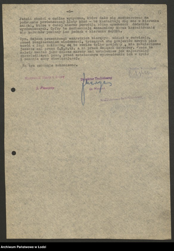 Obraz 14 z jednostki "Reforma płac; protokoły z zebrań zakładowych"