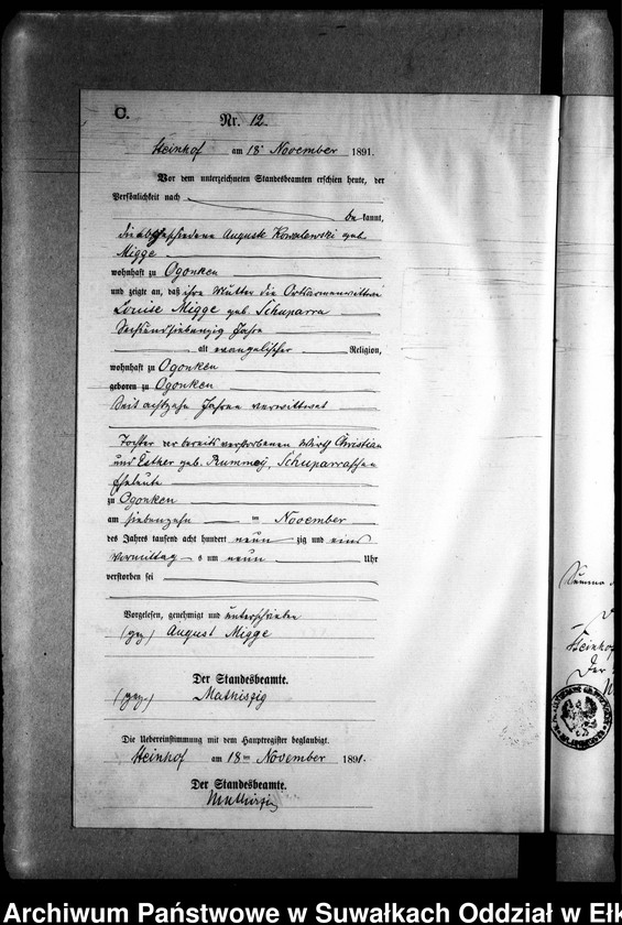 image.from.unit.number "Sterbe-Neben-Register des Preussischen Standes-Amtes Gr. Strengeln Kreis Angerburg"