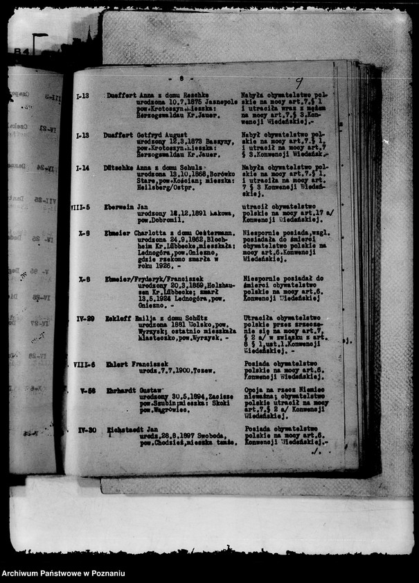 Obraz 13 z jednostki "Spis alfabetyczny spraw spornego obywatelstwa zdecydowanych przez Delegatów technicznych polskich i niemieckich od 9 XII 1929- 1 IV 1930"
