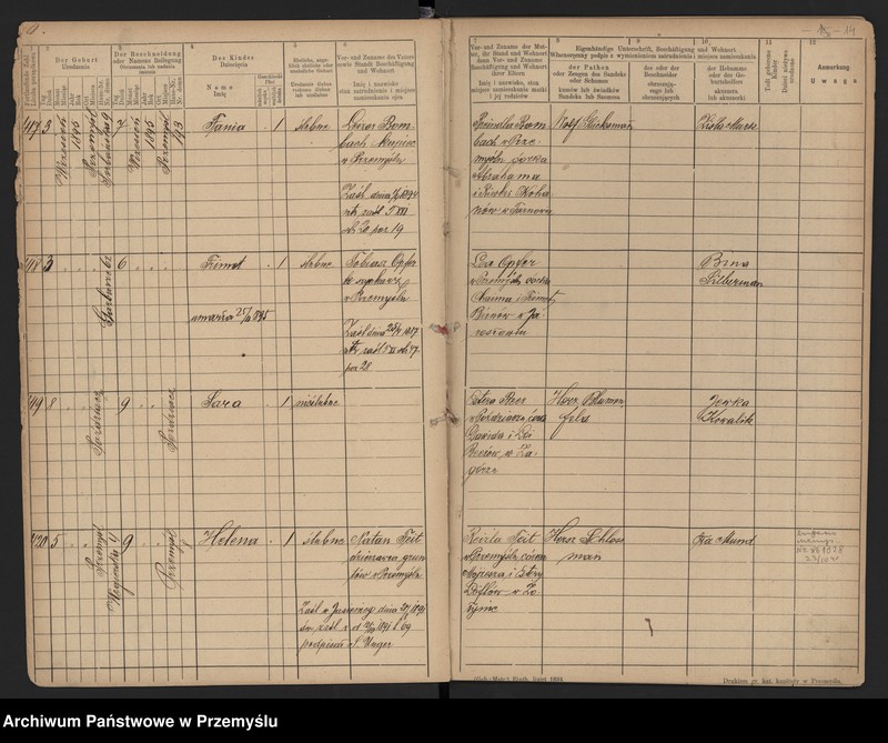 image.from.unit.number "Księga urodzin rok 1897 tom XXI [Księga urodzeń]"