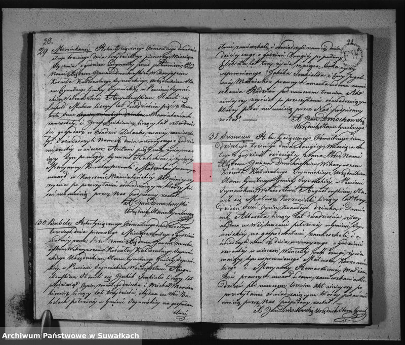 image.from.unit.number "Akta zmarłych gminy seyneńskiey w roku 1823."