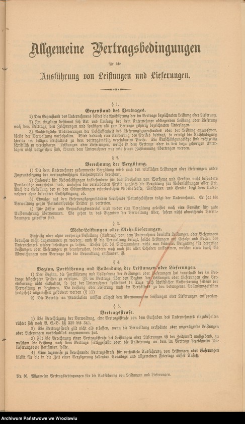 image.from.unit.number "Besondere Bedingungen für die Herstellung und Lieferung von Rohren aus Flusseisen f2r die Nadeln des Wehres Bartheln"
