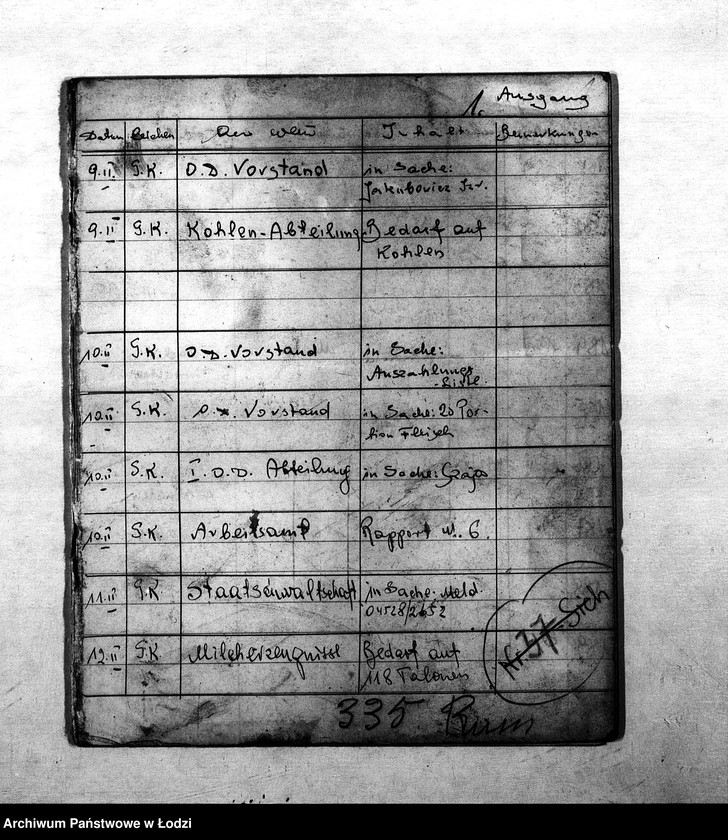 Obraz 4 z jednostki "[Dziennik korespondencji przychodzącej i wychodzącej IV rewiru]"