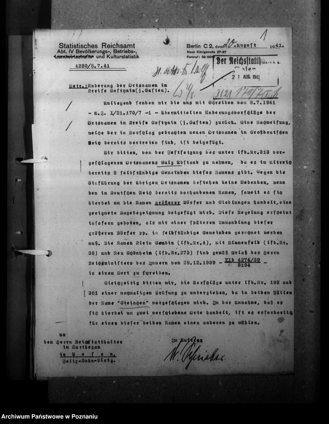 Obraz 5 z jednostki "Zmiany nazw miejscowości- Gostynin, Gasten, Waldrode"