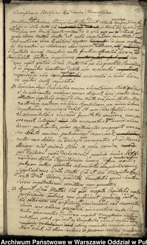 image.from.unit.number "Kopie i bruliony pism do władz pruskich w sprawie budowy nowego klasztoru w Pułtusku"