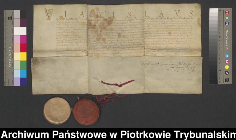 image.from.unit.number "[Przywilej króla Władysława IV dla miasta Piotrkowa potwierdzający wcześniej nadane przywileje]"